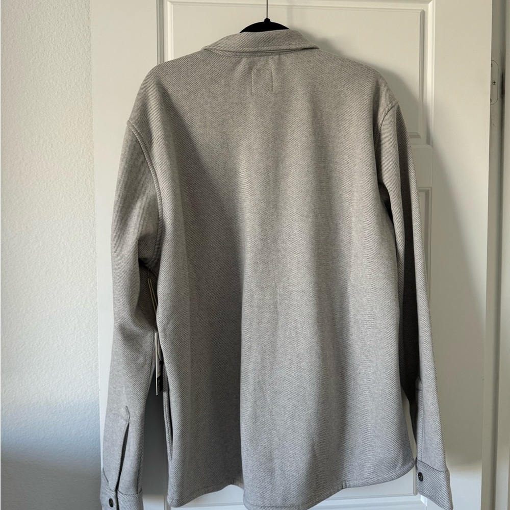Vuori Del Mar Fleece Shirt Jacket Heather Gray Size XL NWT $198 - Picture 3 of 4